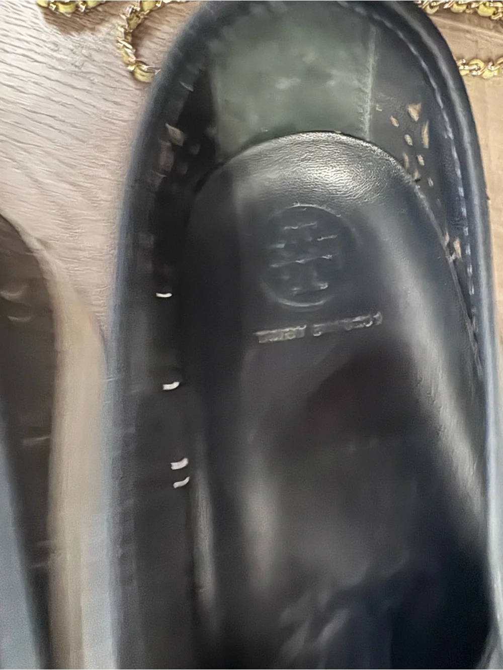 Tory Burch Black Laser-Cut Slip-On Flats